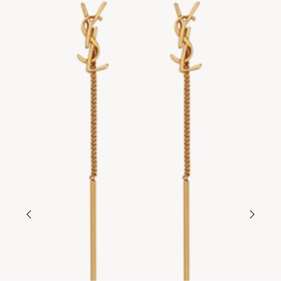 OPYUM YSL THREADER EARRINGS IN METAL - Picture 7 of 8